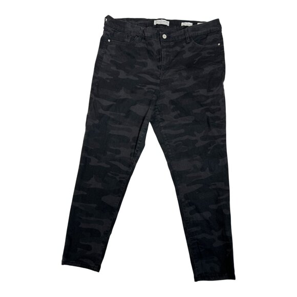 Social Standard By Sanctuary Denim - Social Standard by Sanctuary Women's Ankle Skinny Jeans | Black Camo | Size 16